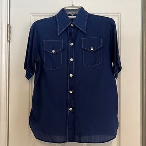 Vintage Wrangler top stitch ladies blouse